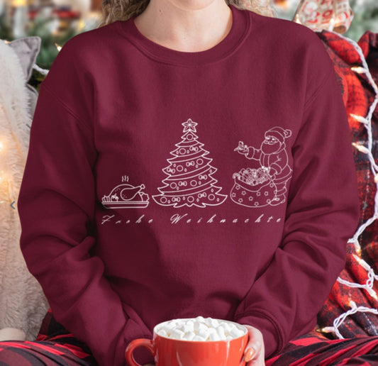 Weihnachtspullover Weihnachtsmann Weihnachtsgans Weihnachtsbaum - Organic Sweatshirt