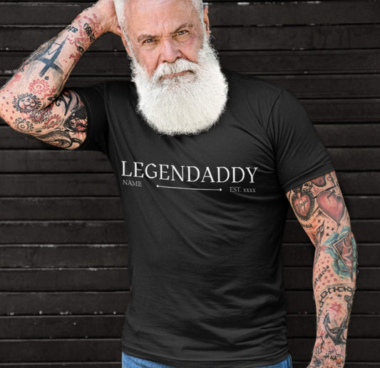 Legendaddy mit Name und Jahr personalisiert Papa Geschenk - Premium Shirt- baby,baby boy,baby shower,baby shower party,bester papa,Für Männer,Geburt,Geschenk,Legendaddy,Papa,personalisierte Geschenke,Schwangerschaftsverkündung,Vatertag,Vatertags Geschenk