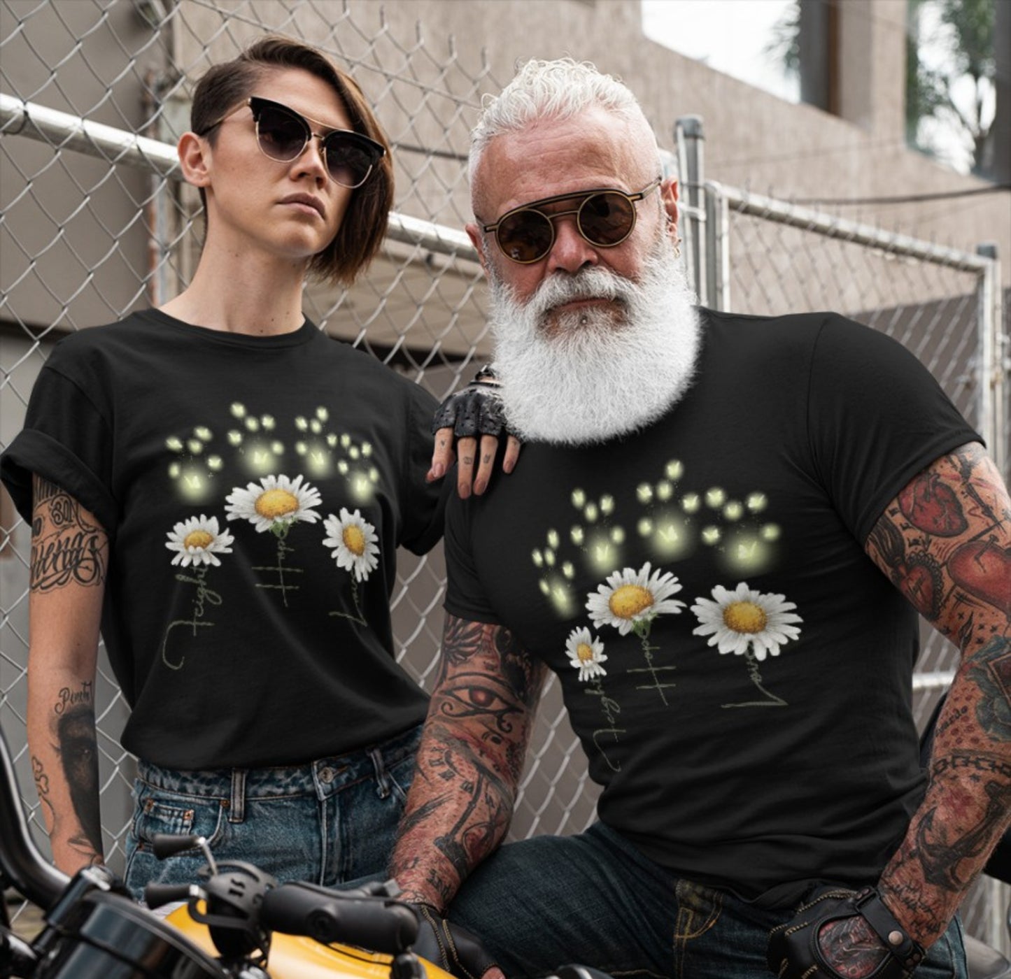 Kämpfe Hoffe Liebe Gänseblümchen Blumen - Organic Shirt