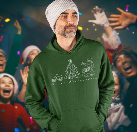 Weihnachtspullover Weihnachtsmann Weihnachtsgans Weihnachtsbaum - Organic Basic Hoodie