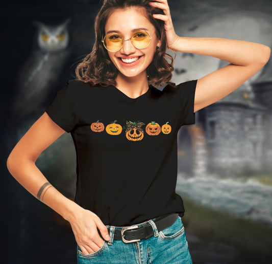 Kürbis Shirt, Kürbis Outfit, Jack-o-Windlicht Shirt, Halloween Outfit, Gruselige Jahreszeit, Herbst Shirts