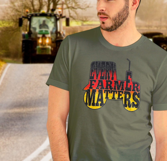 Jeder Landwirt zählt Statement Outfit für alle Bauern und Bauernfans - Organic Shirt-Bauer Protestshirt Niederlande,Bauern Protest,Bauern Straßenblock,Bauernstreik Holland,Holländische Landwirtschaft,Jeder Bauer zählt Herren,Niederlande,Niederlande Traktorenstreik,Solidarität Landwirt,Solidarität mit Niederlande,Trotspodboer Shirt