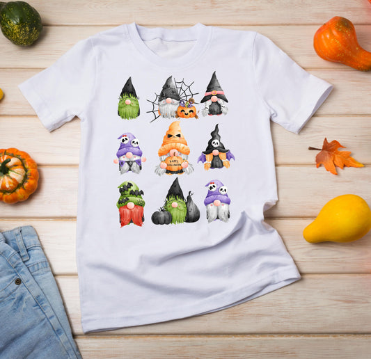 Halloween Gnome Shirt, Halloween Shirt, Herbst T-Shirt, Gnome Gesichter Shirt, Halloween Outfit, Wichtel Halloween Kostüm - Ladies Premium Shirt
