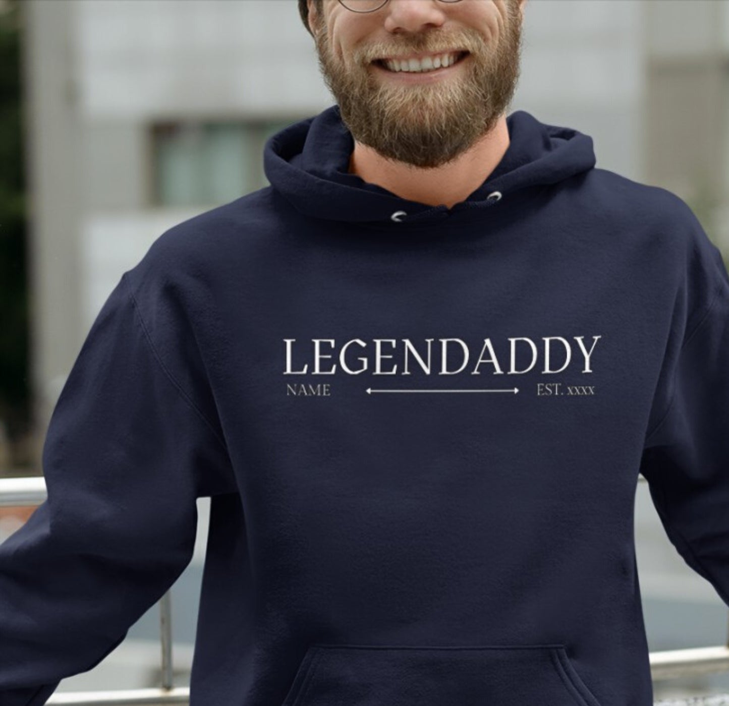 Legendaddy mit Name und Jahr personalisiert Papa Geschenk - Premium Unisex Hoodie