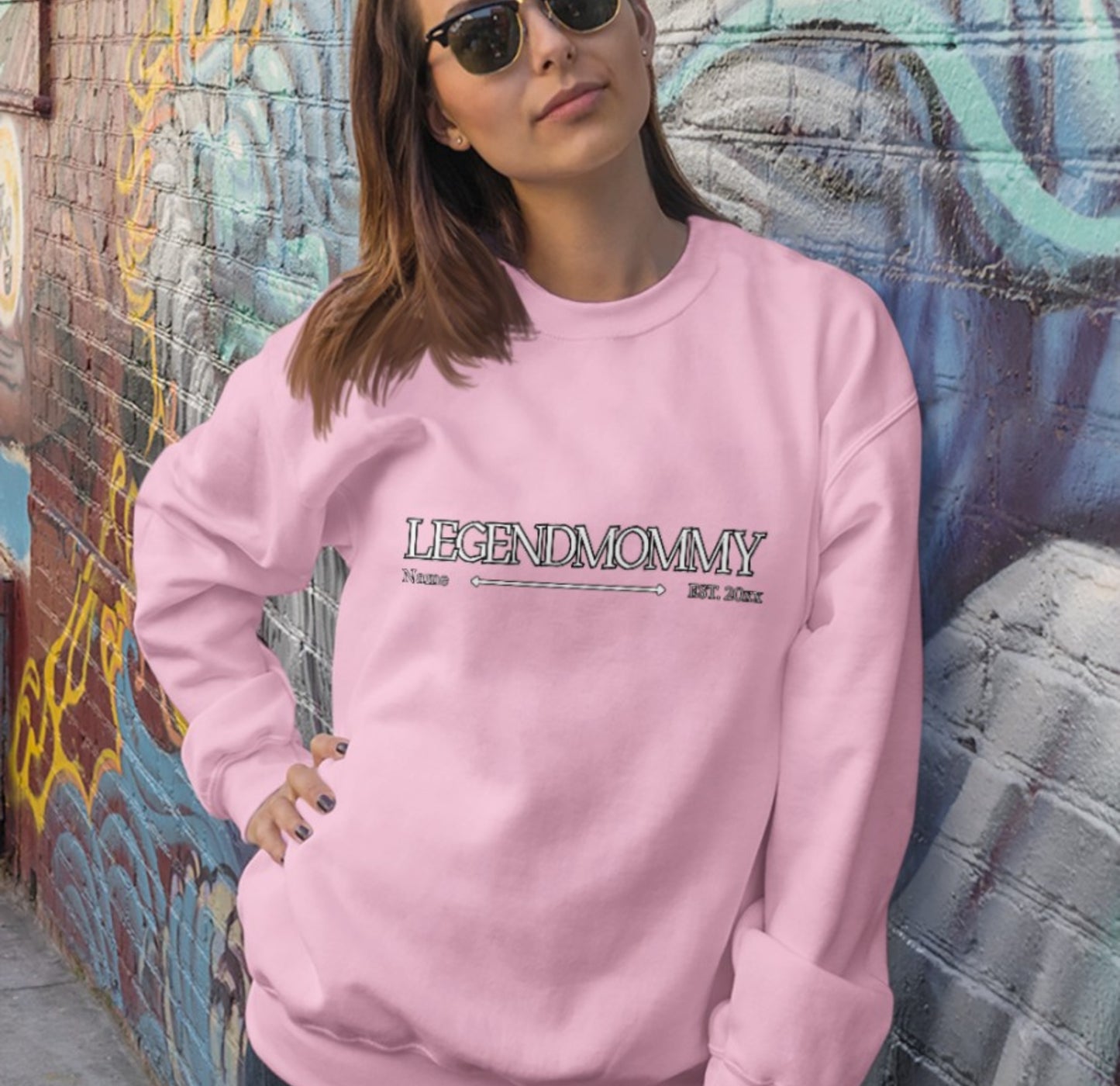 Legendmommy mit Name und Jahr personalisiertes Geschenk für Mutter, Mama - Basic Sweatshirt