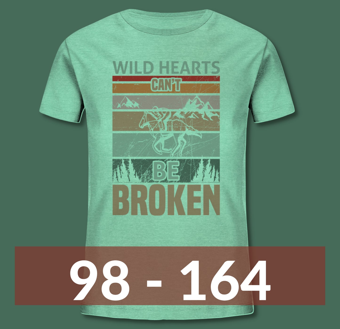 Pferde Wild Hearts can't be broken - Kids Organic Shirt