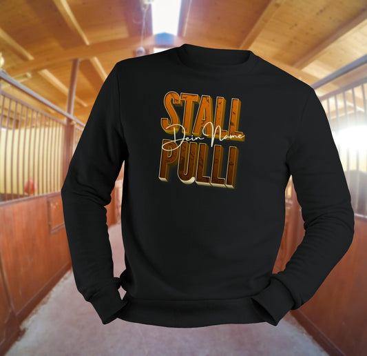 Stall Pulli - Personalisiert Reiterin Pferdesport Pferdenarr Pferderennen - Organic Basic Unisex Sweatshirt