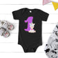 1. Geburtstag Outfit - Einhorn - Baby Bodysuit-1 jahr,1.geburtstag,baby,einhorn,eins,erster geburtstag,feier,geburtstag,geburtstagsbody,geburtstagsgeschenk,geburtstagsoutfit,Geschenk,Geschenkidee,großes mädchen,kein baby mehr,kleinkind,kurzarmbody,lieblingsteil,mädchen,perfekte grafik,süßer body,trendy,unicorn,wunderschönes Design
