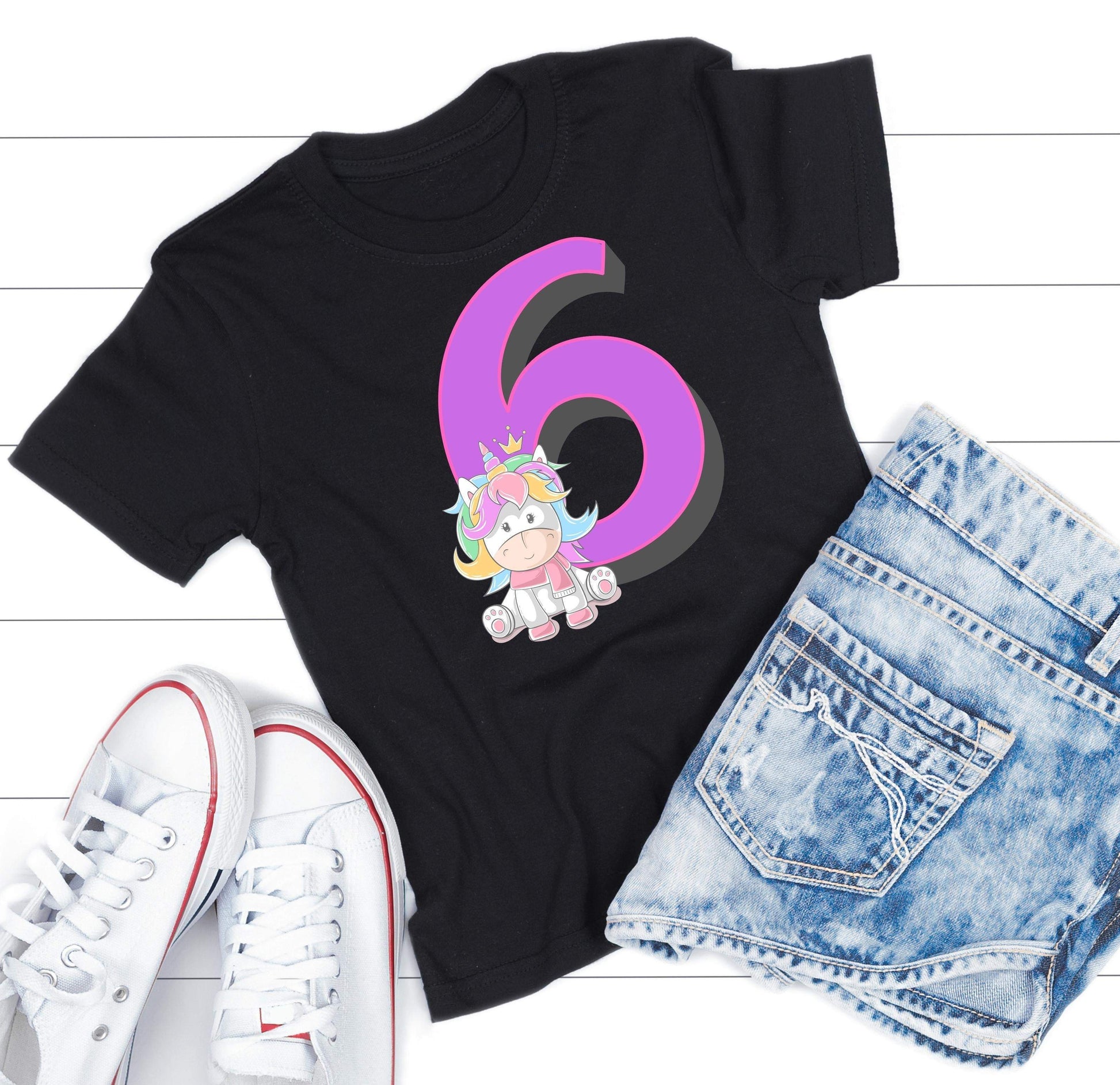 6. Geburtstag Outfit - Einhorn - Kids Premium Shirt-6 jahre,6.geburtstag,einhorn,feier,geburtstag,geburtstagsbody,geburtstagsgeschenk,geburtstagsoutfit,Geschenk,Geschenkidee,großes mädchen,kleinkind,kurzarmbody,lieblingsteil,mädchen,perfekte grafik,sechs,sechster geburtstag,süßer body,trendy,unicorn,wunderschönes Design