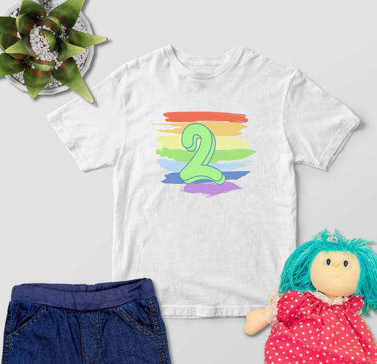 2. Geburtstag Outfit - Regenbogen - Kids Premium Shirt-2 Jahre,2.Geburtstag,bunt,bunter Regenbogen,farbspektrum regenbogen,geburtstag,geburtstagsgeschenk,geburtstagsoutfit,Geburtstagsshirt,Geschenk,geschenkidee,jungen,Kindergeburtstag,kleinkind,mädchen,perfekte grafik,Rainbow,Regenbogen,trendy,unisex,wunderschönes Design,zwei Jahre alt,zweijährig,zweiter Geburtstag