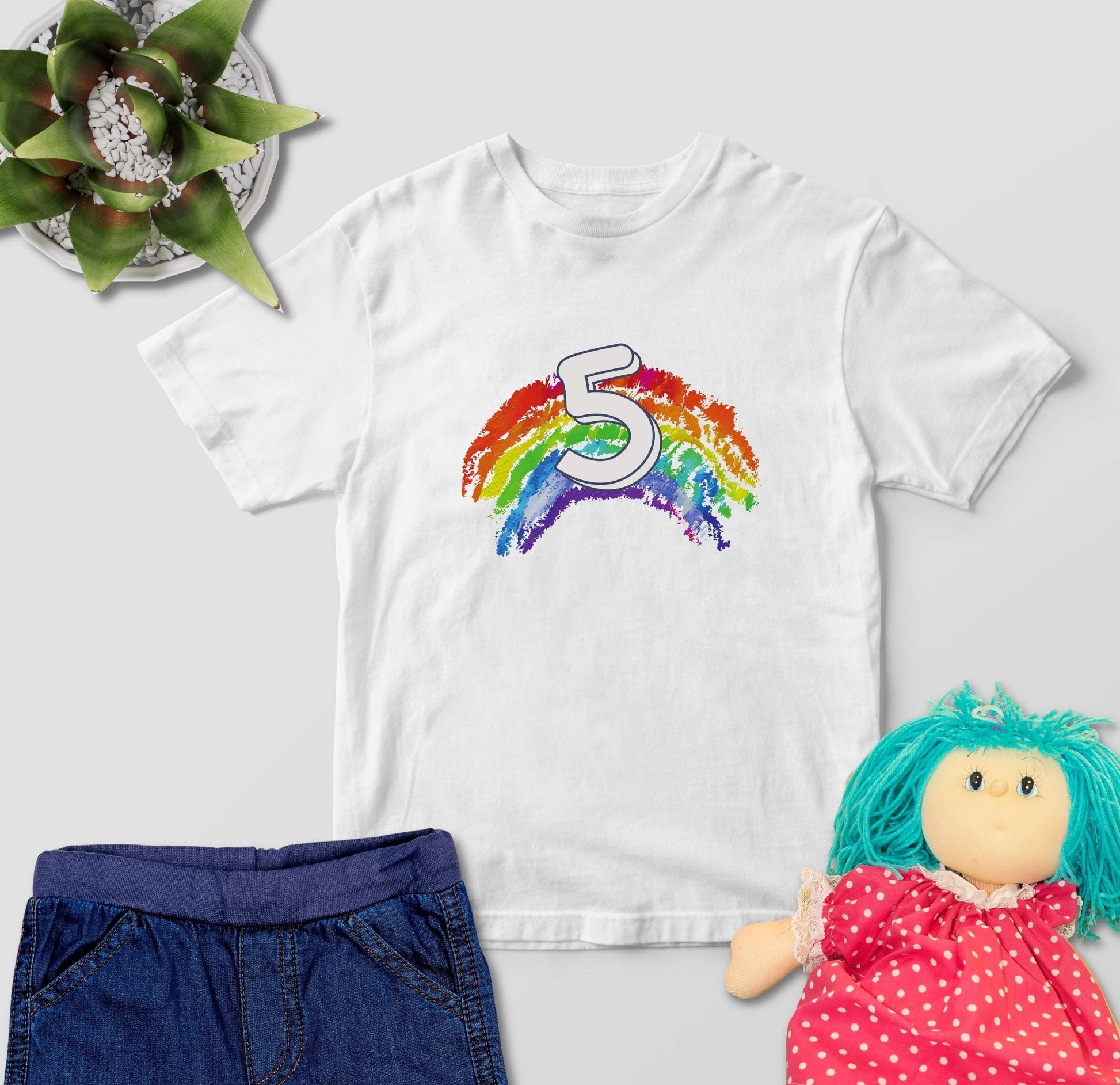 5. Geburtstag Outfit - Regenbogen - Kids Premium Shirt-5 Jahre,5.Geburtstag,bunt,bunter Regenbogen,farbspektrum regenbogen,fünf Jahre alt,fünfjährig,fünfter Geburtstag,geburtstag,geburtstagsgeschenk,geburtstagsoutfit,Geburtstagsshirt,Geschenk,geschenkidee,jungen,kind,Kindergeburtstag,mädchen,perfekte grafik,Rainbow,Regenbogen,trendy,unisex,wunderschönes Design