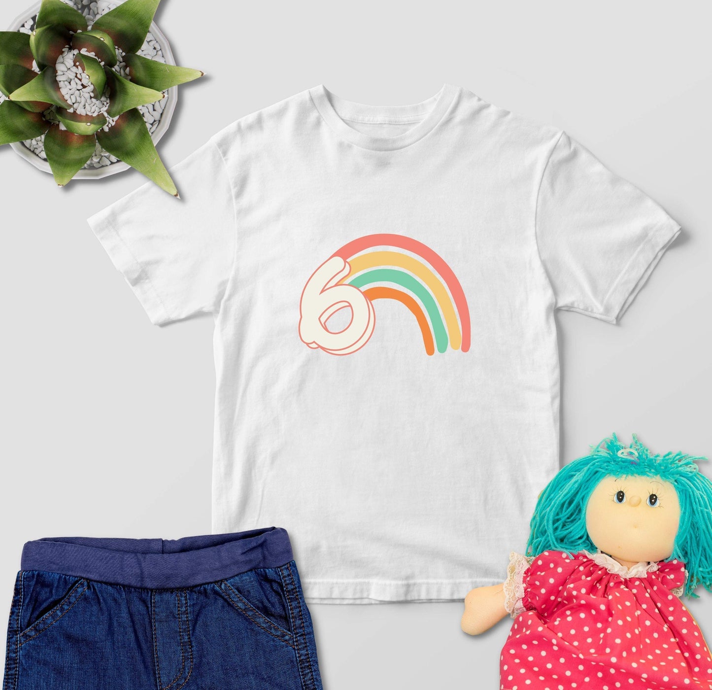 6. Geburtstag Outfit - Regenbogen - Kids Premium Shirt-6 Jahre,6.Geburtstag,bunt,bunter Regenbogen,farbspektrum regenbogen,geburtstag,geburtstagsgeschenk,geburtstagsoutfit,Geburtstagsshirt,Geschenk,geschenkidee,jungen,kind,Kindergeburtstag,mädchen,perfekte grafik,Rainbow,Regenbogen,sechs Jahre alt,sechsjährig,sechster Geburtstag,trendy,unisex,wunderschönes Design