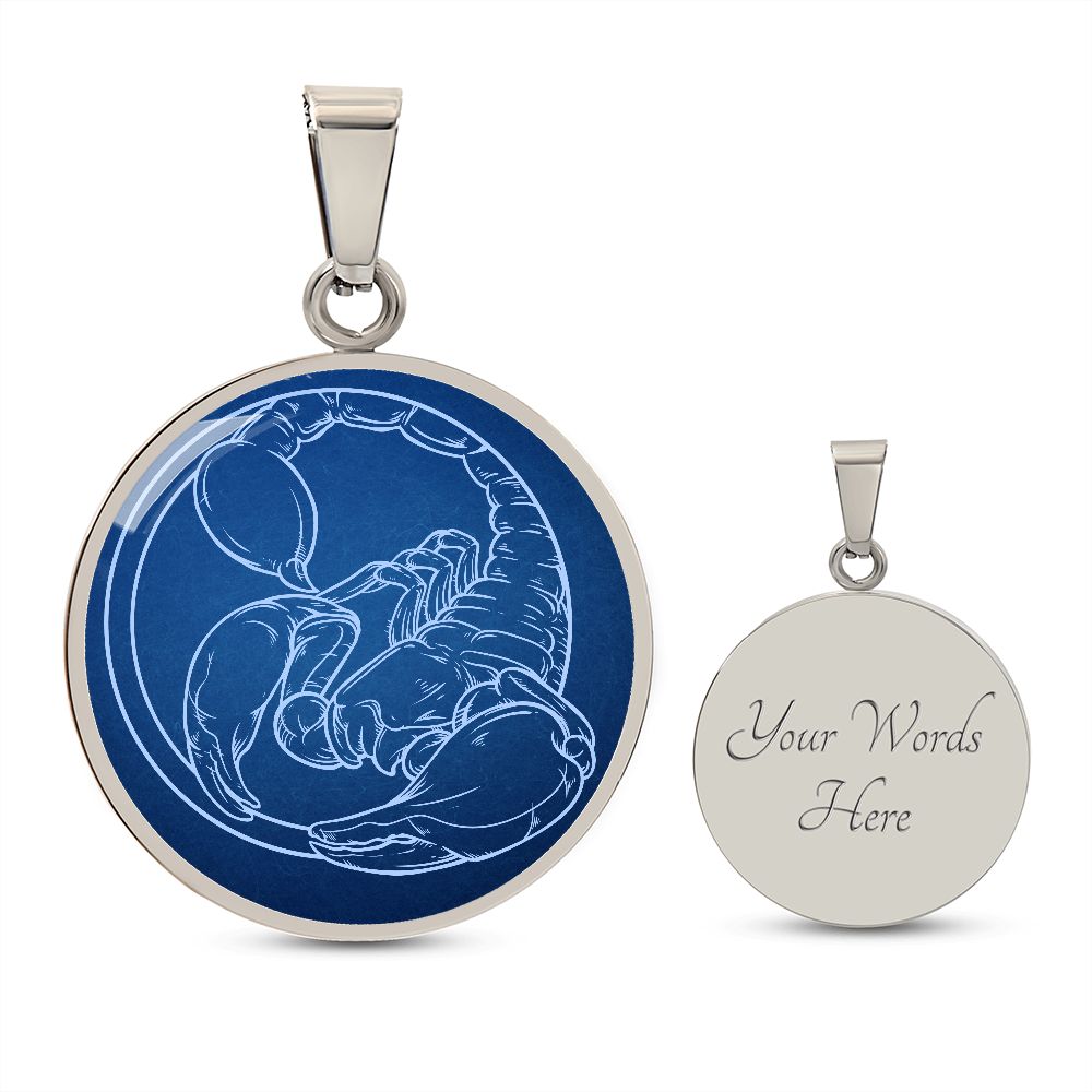 Sternzeichen Geschenk Skorpion Sternbild Anhänger Halskette mit Gravur - Einzigartiger Astrologie Schmuck für besondere Anlässe