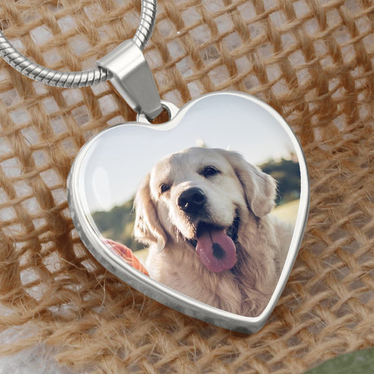 Halskette mit Herzanhänger für Hundeliebhaber, Hund Erinnerung Geschenk, Haustier Foto Halskette personalisiert