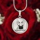 Personalisierte Frenchie Halskette mit Gravur: Einzigartiges Geschenk für Frenchie Mom - Geschenk für Frauen und Omas