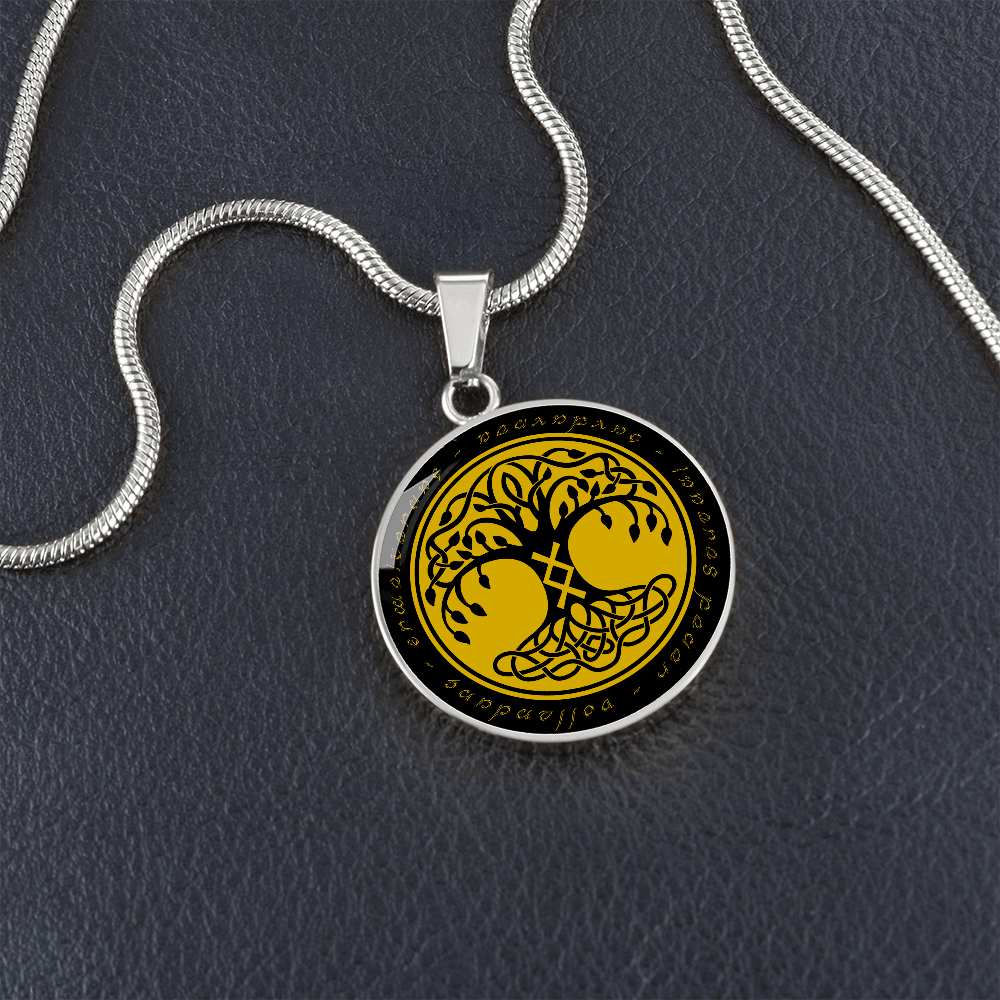 Halskette mit Lebensbaum-Anhänger, Geburtstagsrune-Anhänger-Halskette Rune Inguz