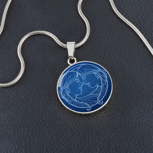 Sternzeichen Geschenk Zwilling Sternbild Anhänger Halskette mit Gravur - Einzigartiger Astrologie Schmuck für besondere Anlässe