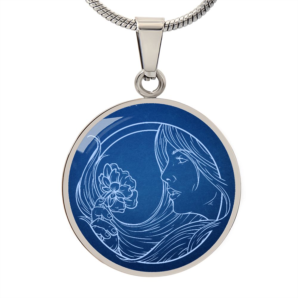 Sternzeichen Geschenk Jungfrau Sternbild Anhänger Halskette mit Gravur - Einzigartiger Astrologie Schmuck für besondere Anlässe