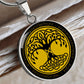 Halskette mit Lebensbaum-Anhänger, Geburtstagsrune-Anhänger-Halskette Rune Mannaz