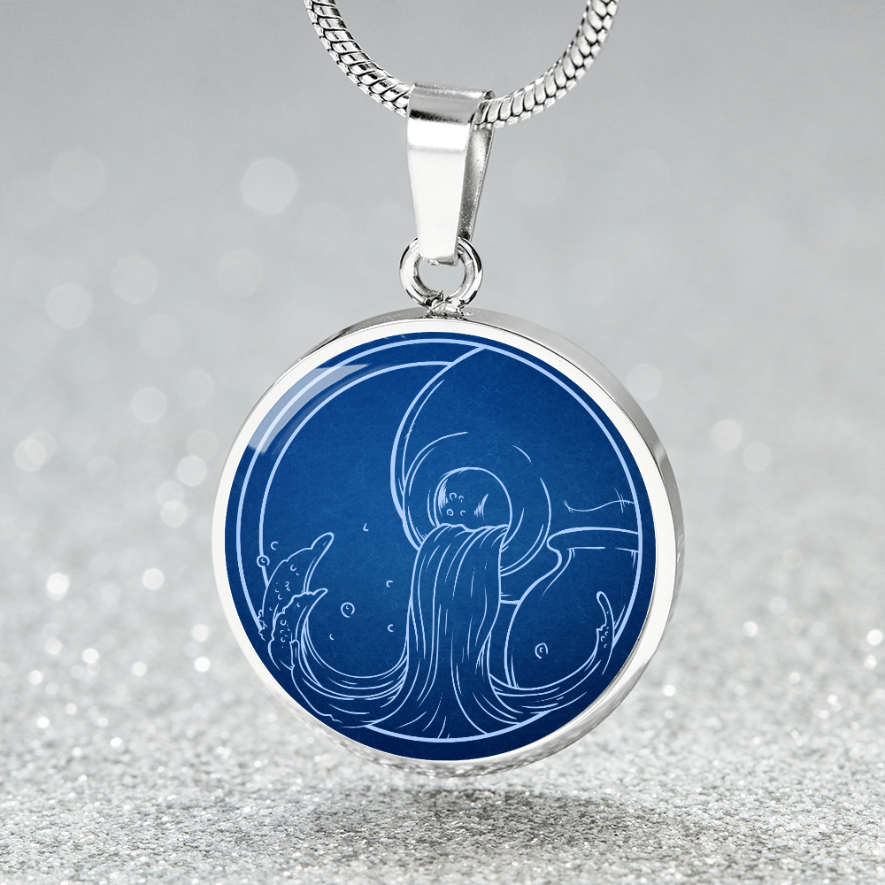 Sternzeichen Geschenk Wassermann Sternbild Anhänger Halskette mit Gravur - Einzigartiger Astrologie Schmuck für besondere Anlässe