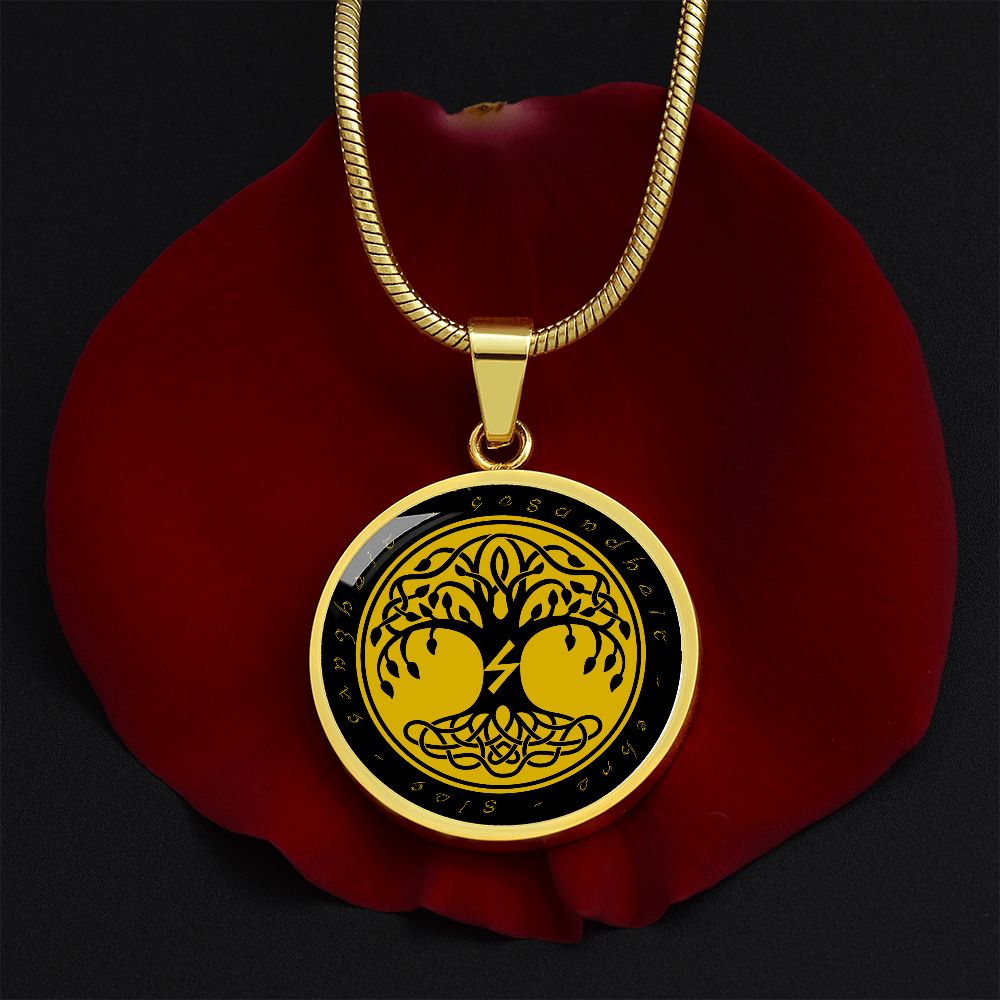 Halskette mit Lebensbaum-Anhänger, Geburtstagsrune-Anhänger-Halskette Rune Sowilo