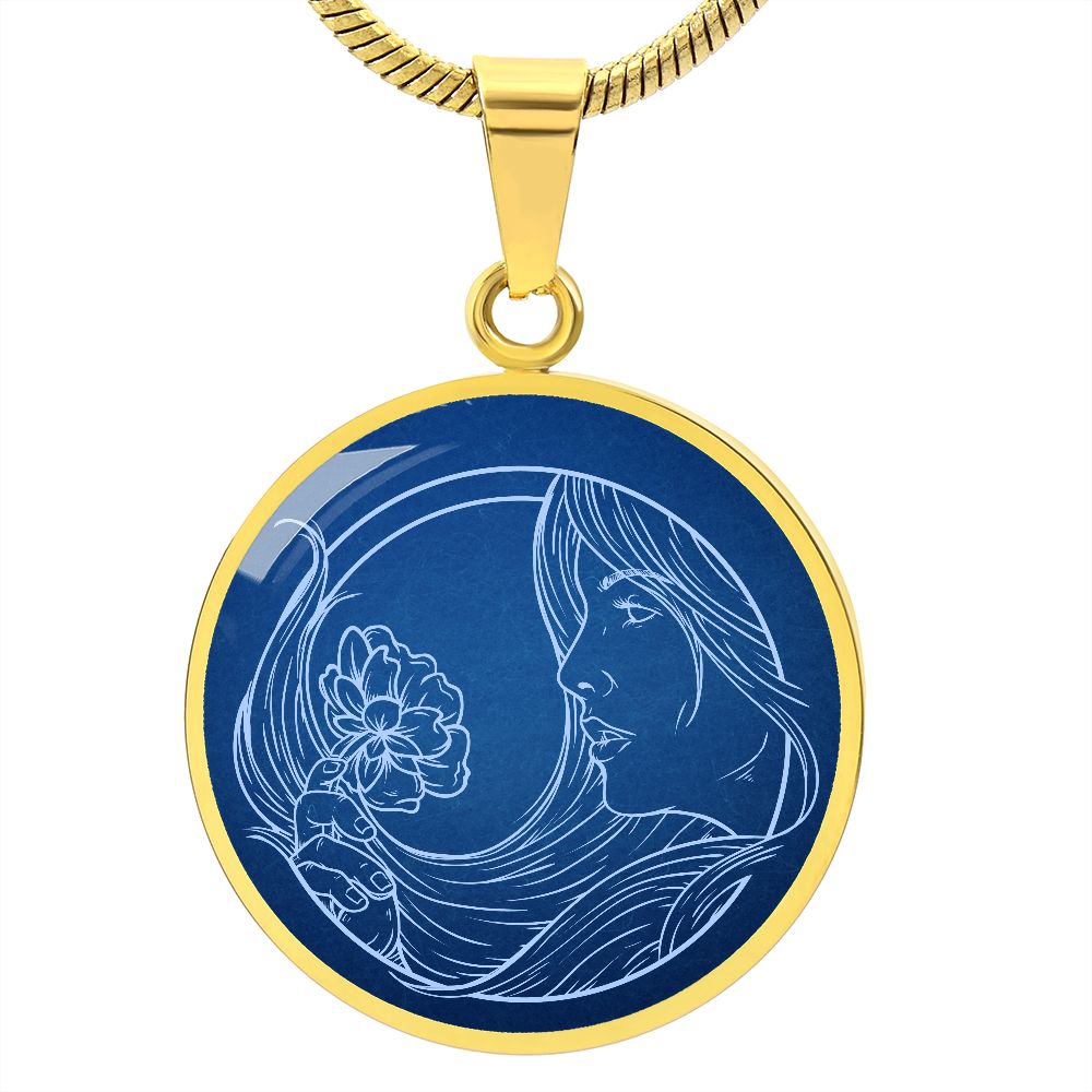 Sternzeichen Geschenk Jungfrau Sternbild Anhänger Halskette mit Gravur - Einzigartiger Astrologie Schmuck für besondere Anlässe