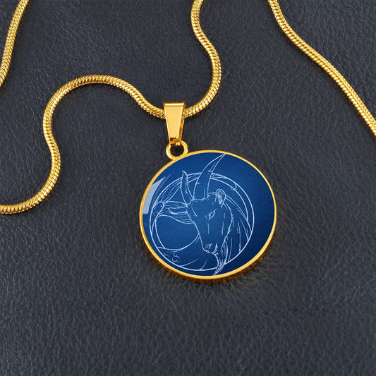 Sternzeichen Geschenk Steinbock Sternbild Anhänger Halskette mit Gravur - Einzigartiger Astrologie Schmuck für besondere Anlässe
