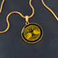 Halskette mit Lebensbaum-Anhänger, Geburtstagsrune-Anhänger-Halskette Rune Hagalaz