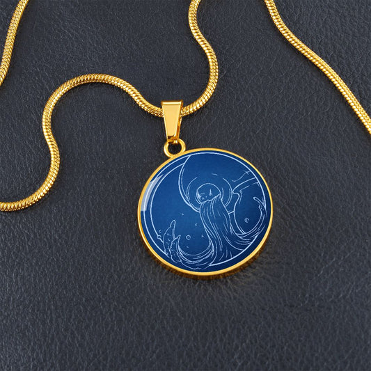 Sternzeichen Geschenk Wassermann Sternbild Anhänger Halskette mit Gravur - Einzigartiger Astrologie Schmuck für besondere Anlässe