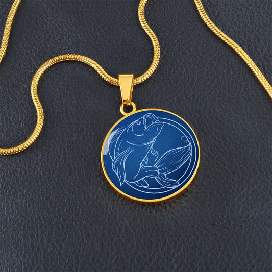 Sternzeichen Geschenk Fische Sternbild Anhänger Halskette mit Gravur - Einzigartiger Astrologie Schmuck für besondere Anlässe