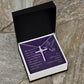 Kreuzkette zur Kommunion - Halskette mit Kreuz Geschenk für Patenkind personalisiert mit Name und Datum