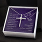 Kreuzkette zur Kommunion - Halskette mit Kreuz Geschenk für Patenkind personalisiert mit Name und Datum