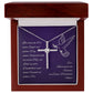 Kreuzkette zur Kommunion - Halskette mit Kreuz Geschenk für Patenkind personalisiert mit Name und Datum