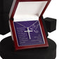 Kreuzkette zur Kommunion - Halskette mit Kreuz Geschenk für Patenkind personalisiert mit Name und Datum