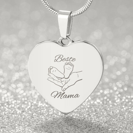 Muttertag Geschenk Damen Halskette mit Gravur erster Muttertag - Schmuckgeschenk für Mamas zur Geburt Schneller Versand