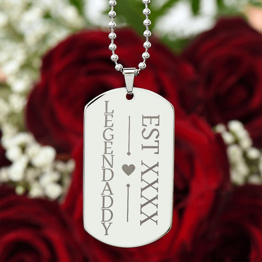 Legendaddy Herren Kette mit Wunschjahr, perfekt für Vatertag oder als Geburtstagsgeschenk