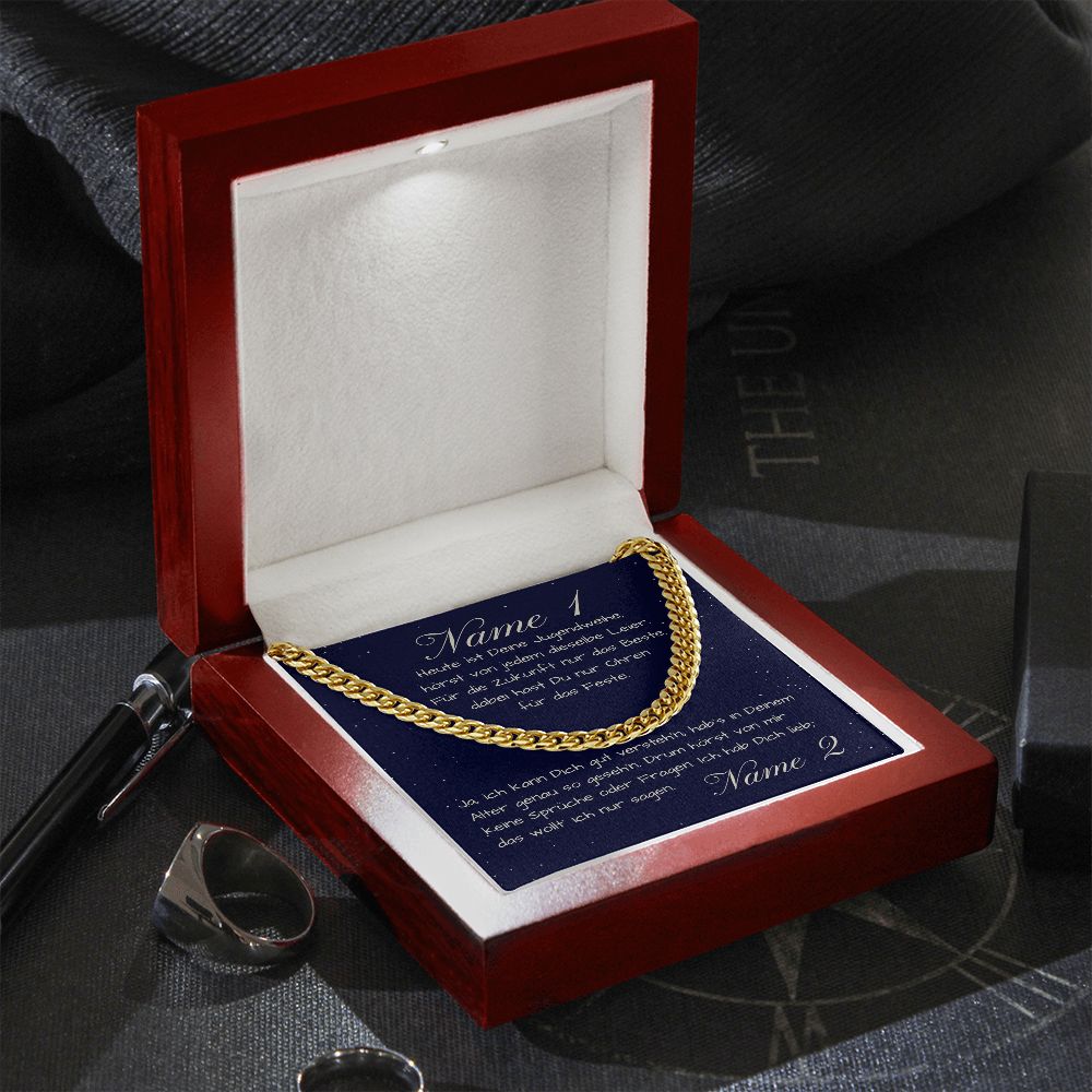 Jugendweihe Geschenk für Jungen personalisierbar Grußkarte zur Jugendweihe