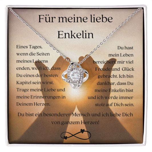 Für meine Enkelin Halskette Knoten der Liebe Geschenk von Oma an die Enkeltochter