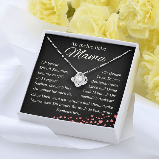 Persönliches Geschenk zum Muttertag oder Geburtstag: Elegante Halskette mit Anhänger für Mama in Silber oder Gold - Schneller Versand