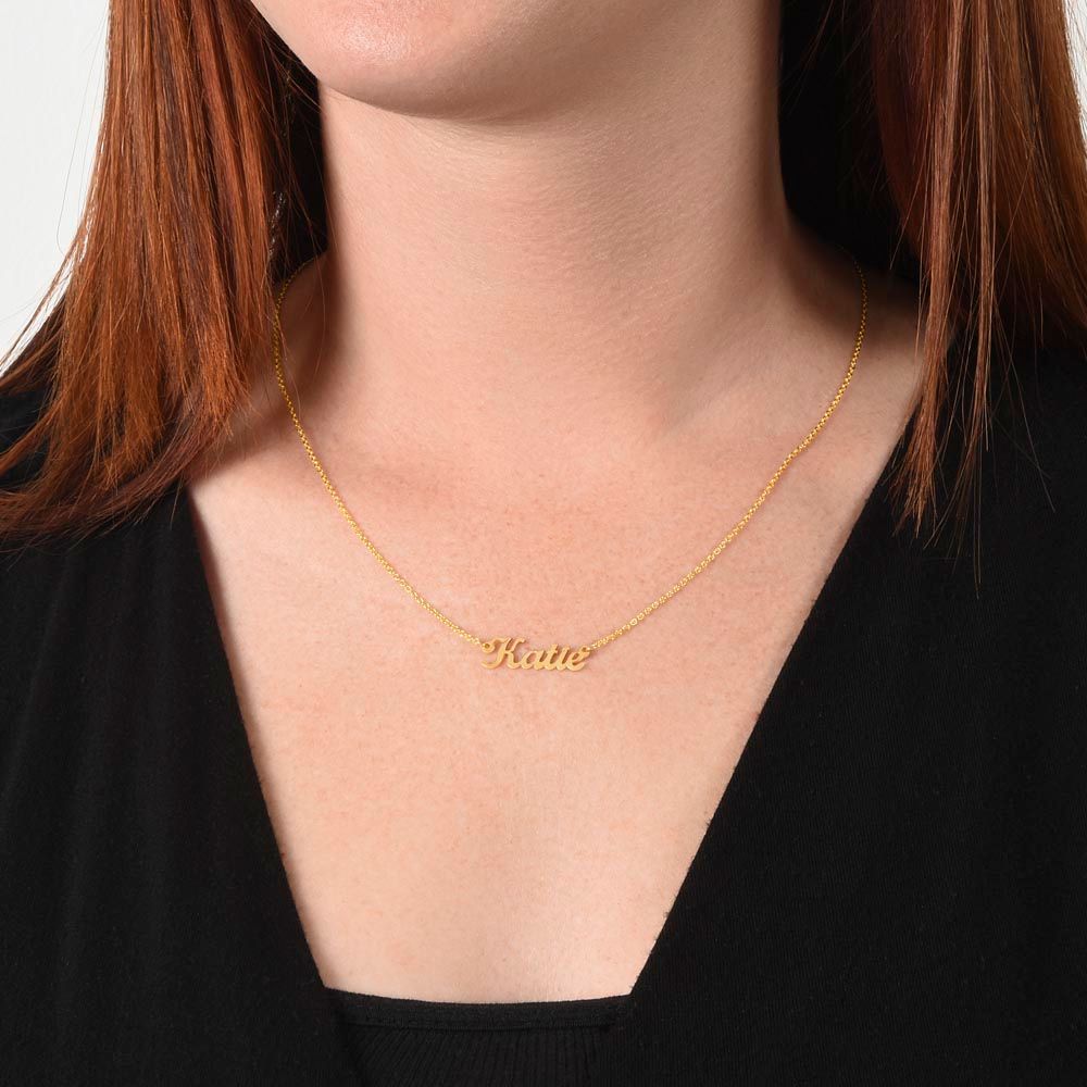 Namenskette für Deine Freundin - Geschenk zum Jahrestag oder zum Heiratsantrag