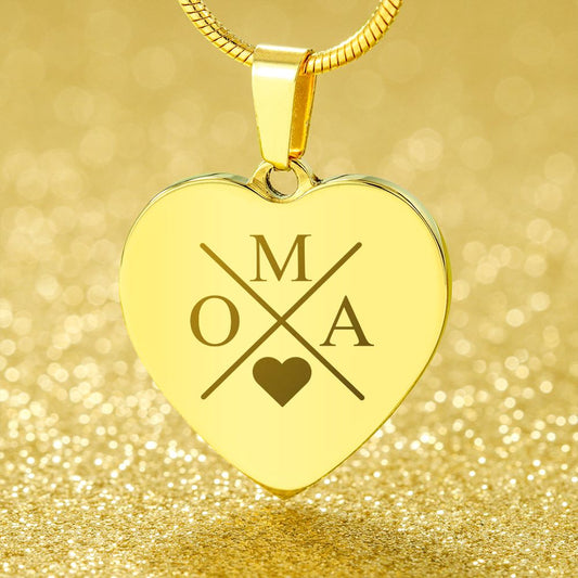 Personalisierte Halskette mit Gravur für Oma - Glücksbringer für werdende Großeltern zum Muttertag oder Geburtstag 2023