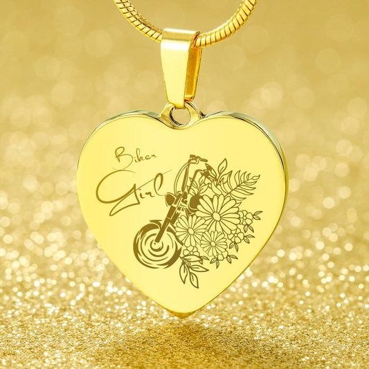Biker Girl Halskette mit Herz das Geschenk auch für Biker Omis