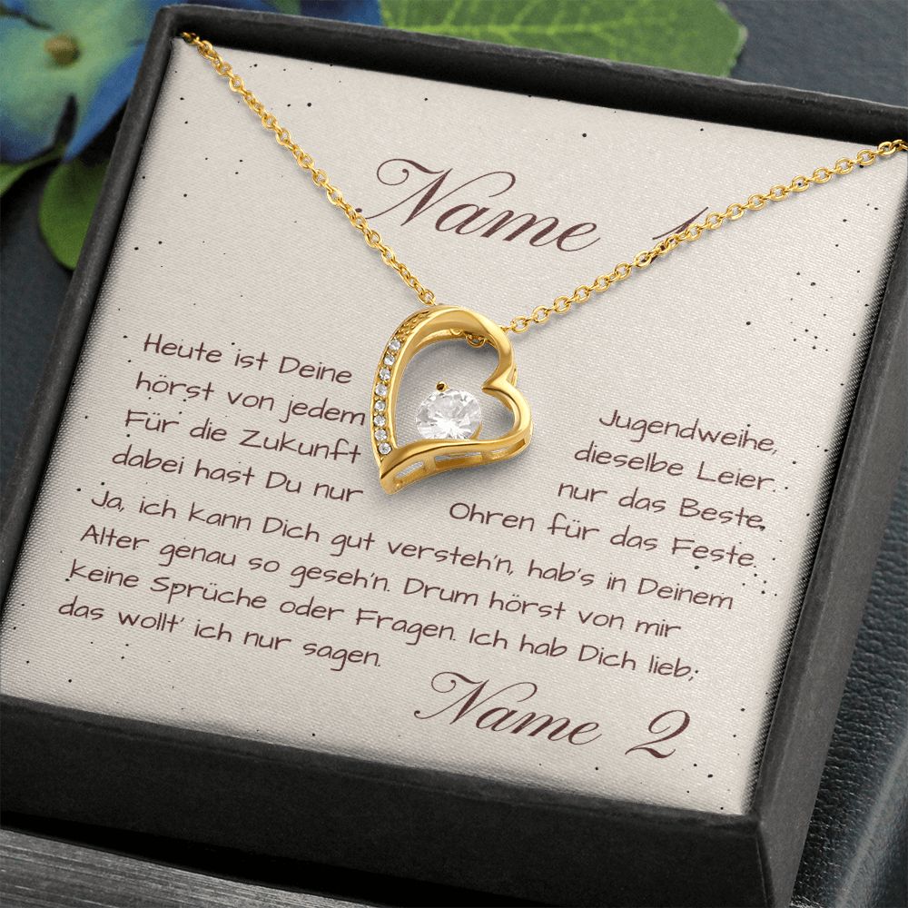Jugendweihe Geschenk für Mädchen personalisierbar Grußkarte zur Jugendweihe