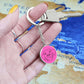 Schlüsselanhänger mit Gravur Hund pink Personalisierbar
