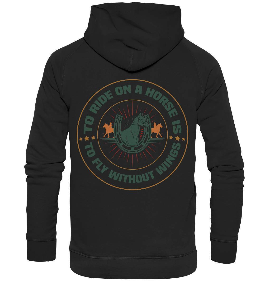 Pferde The Ride on a Horse is to fly without Wings - Basic Unisex Hoodie XL-dressur,dressurpferd,haflinger,pony,ponyhof,reiter,reitsport,reitverein,sattel,springpferd,springreiten,The Ride a Horse fly without Wings