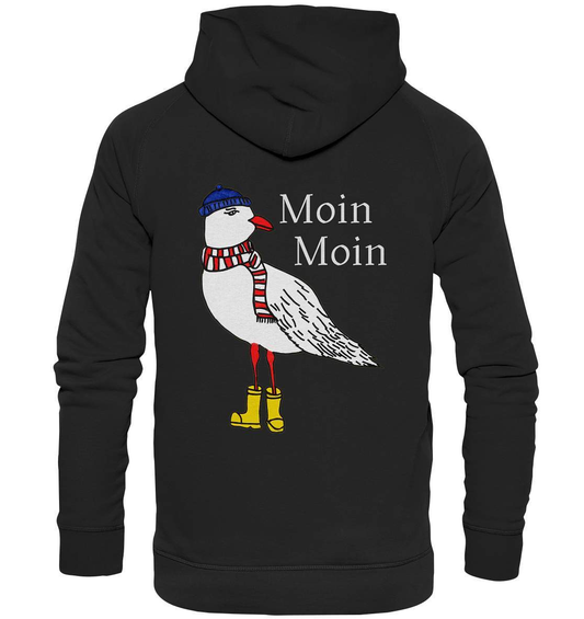 Moin Moin Möwe mit Mütze, Schal und Stiefel Nordsee Ostsee Maritim Style - Basic Unisex Hoodie XL-geschenkidee,Maritim,Maritim Lifestyle,Maritim Style,Moin,Moin Moin,Möwe,Möwe mit Mütze,Möwe mit Schal,Möwe mit Stiefel,Nordlicht,Nordsee,Ostsee,Ostseeurlaub