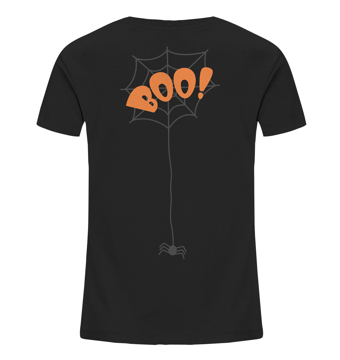 Halloween Shirt, Boo Halloween, Herbst T-Shirt, Kürbis Gesichter Shirt, Halloween Outfit, Spinnenetz, Halloween Kostüm  - Kids Organic Shirt