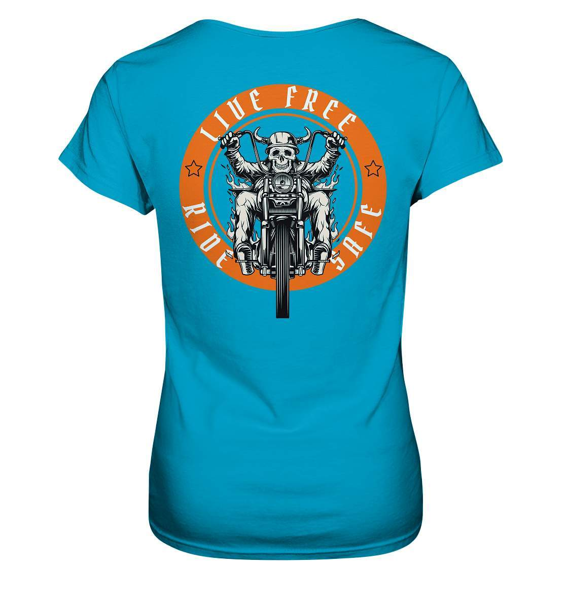 Live Free Ride Safe Biker Motorrad Motorradfahrer Geschenk - Ladies Premium Shirt-ausfahrt,bike,biker,biker outfit,biker shirt,cafe racer,chopper,coole,dirt bike,fun,funny,humor,Live Free Ride Safe,lustig,lustige,moped,motocross,Motorrad,motorrad tour,motorradfahren,motorsport,simson,v2,zweirad