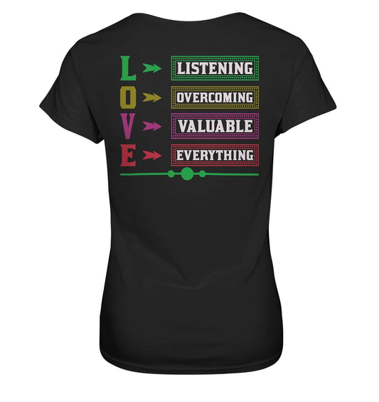 Valentinstag LOVE Listening Overcoming Valuable Everything - Ladies Premium Shirt-14 Februar,Anti Valentinstag,be my valentine,frisch verliebt,für verliebte,große Liebe,LOVE Listening Overcoming Valuable Everything,lover,tag der verliebten,valentines day,Valentinstag,Valentinstag Geschenk,Valentinstag Ideen