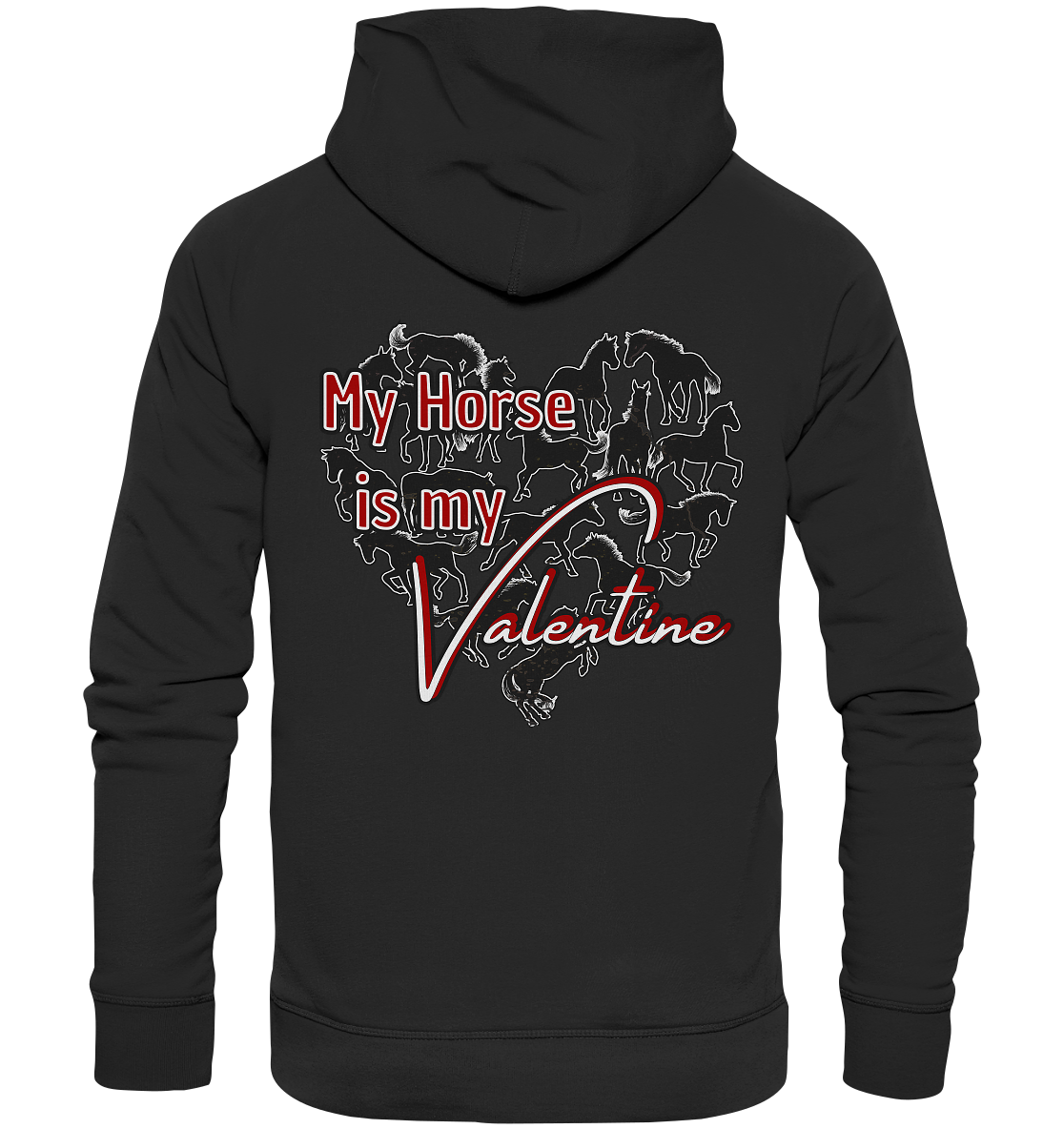 Valentinstag My Horse is my Valentine Reitergeschenk - Organic Basic Hoodie